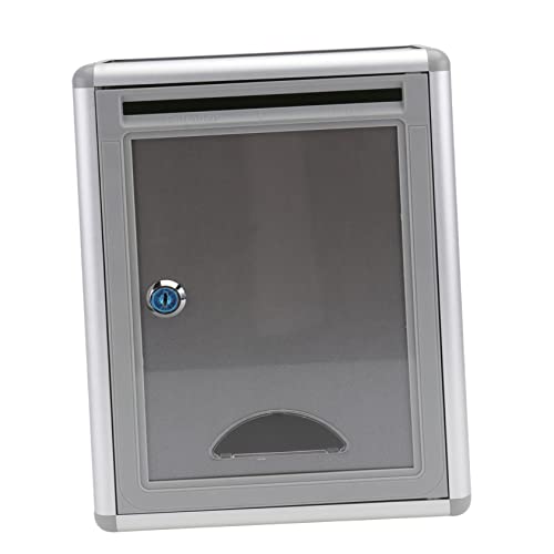 Holibanna 1Stück Vorschlagsbox aus Aluminiumlegierung mit Schloss Wandmontage für Büro Schule Sicheren Aufbewahrung von Umschlägen von Holibanna