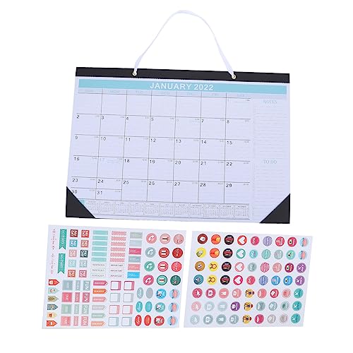 Holibanna 1Stück Wandkalender Mit Notizblock Praktische Englische Edition Für Schule Und Zuhause Langlebig Und Funktional Zur Planung Und Dekoration von Holibanna