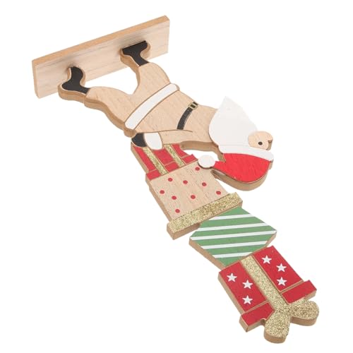 Holibanna 1Stück Weihnachtsmann Holzfigur Dekoration Umweltfreundliches Weihnachtsdeko Ornament Für Kreative Fotografie Requisiten Langlebiges Design Für Festliche von Holibanna
