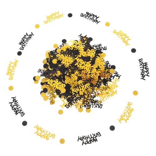 Holibanna 1Tasche Konfetti Happy Birthday Tischdeko Schwarzes Und Goldenes Für Geburtstagsfeiern Tischstreuung Festliche Anlässe Partyzubehör Holibanna 1Tasche Konfetti Happy Birthday Tischdeko Schwarzes Und Goldenes Für Geburtstagsfeiern Tischstreuung Festliche Anlässe Partyzubehör von Holibanna