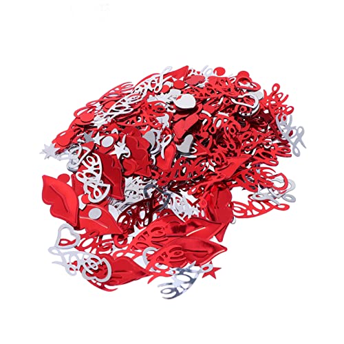 Holibanna 1Tasche Lippenförmiges Konfetti aus Kunststoff Exquisites Rotes für Hochzeitsfeiern und Partys ca Romantische Tischdeko für Valentinstag und Besondere Anlässe von Holibanna