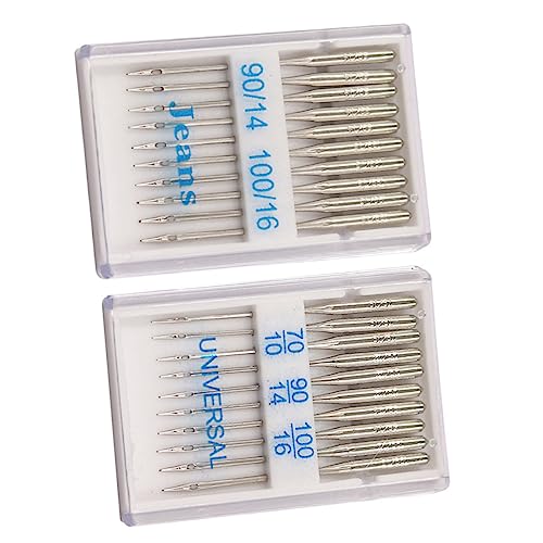 Holibanna 2 Boxen Nähmaschinennadeln Boxen Multifunktionale Nähnadeln für Verschiedene Stoffe Kompatibel mit Gängigen Nähmaschinen für Jeans und Mehr von Holibanna
