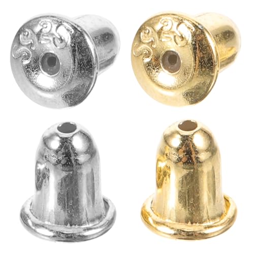 Holibanna 2 Paare Ohrstecker Verschluss Silber Ohrring Stopper Sicherer Sitz Flexible DIY Schmuckzubehör für Damen Mädchen Allergiker Geeignet von Holibanna
