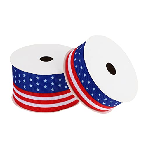 Holibanna 2 Rollen Dekoratives Geschenkband Patriotisches Polyesterband mit Amerikanischer Flagge Breit Yards Lang Robust und Vielseitig für Unabhängigkeitstag DIY Verpackung und Basteln Holibanna 2 Rollen Dekoratives Geschenkband Patriotisches Polyesterband mit Amerikanischer Flagge Breit Yards Lang Robust und Vielseitig für Unabhängigkeitstag DIY Verpackung und Basteln von Holibanna