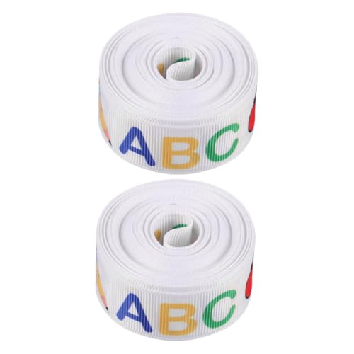 Holibanna 2 Rollen Ripsband für Schulanfang Breit Langlebiges Grosgrain und Satinband Vielseitig für Kindergartenbasteln Geschenkverpackung Haaraccessoires DIY Schuldekorationen von Holibanna