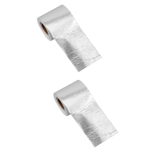Holibanna 2 Rollen Trocknerband Isolierung Alu-klebeband Strapazierfähig Hoch Abdeckung Thermoband Liner Folienband Für Kanal Wickeln Hitze Alu-rohrleitung Schwer Aluminiumfolie von Holibanna