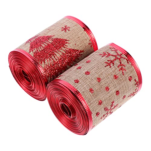 Holibanna 2 Rollen Weihnachts Dekoband Yards Geschenkbänder Geschenkverpackung DIY Schleifenband Partydeko Festliche Schleifen für Weihnachtsgeschenke und Bastelprojekte Holibanna 2 Rollen Weihnachts Dekoband Yards Geschenkbänder Geschenkverpackung DIY Schleifenband Partydeko Festliche Schleifen für Weihnachtsgeschenke und Bastelprojekte von Holibanna