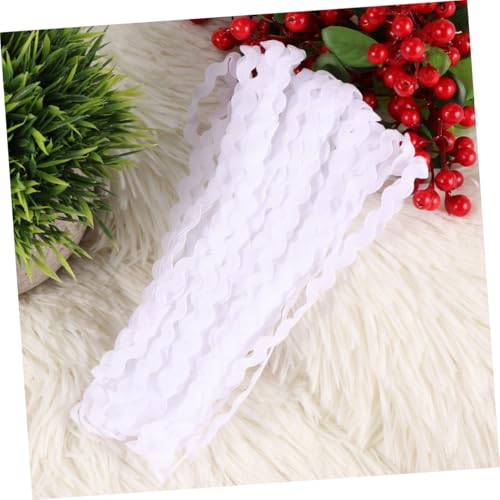 Holibanna 2 Rollen Wellenförmiges Breites Zierband Weiß Yards S förmige Stoffspitze für DIY Bekleidungszubehör für Säume von Kleidern Saris Blusen Mützen und Taschen von Holibanna