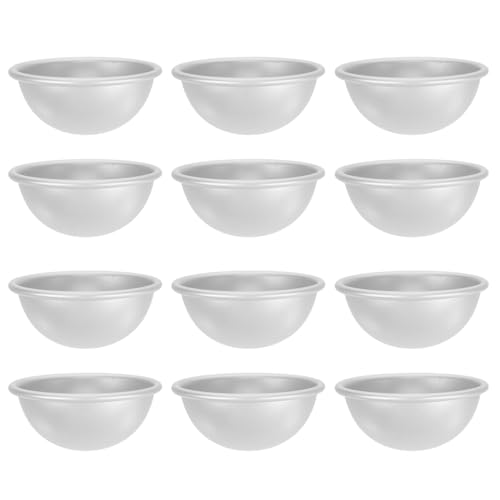 Holibanna 2 Sätze Aluminium Bad Salz Formen Halbkreis Moulds Für Diy Badebomben Backen Und Desserts Einfach Zu Reinigen Für Zuhause Und Profis 12 Stücke * 2 von Holibanna