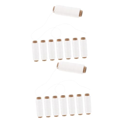 Holibanna 2 Sätze Baumwollseil Gebundene Reisknödelfaden Baumwolle Makramee-Schnur Kochen Geschenkverpackung Baumwollseil Hängend Mit Wattebutsseil Verpackt Juteseil Weiß 8 Rollen * 2 von Holibanna