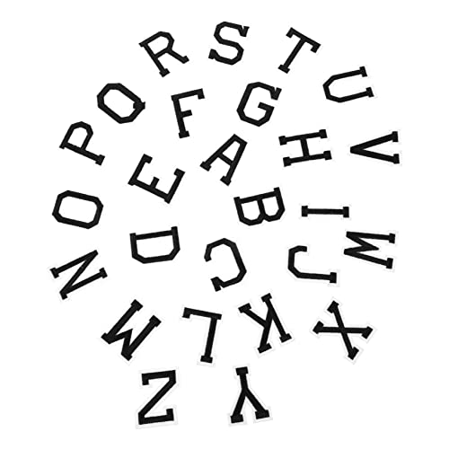 Holibanna 2 Sätze Gestickter Stoffaufnäher Kleidung Aufnäher für Jeans bestickt Stickbuchstaben Party nähen Name Aufnäher mit Buchstaben zum Aufbügeln Kleideraufnäher Bügelnflecken Polyester von Holibanna
