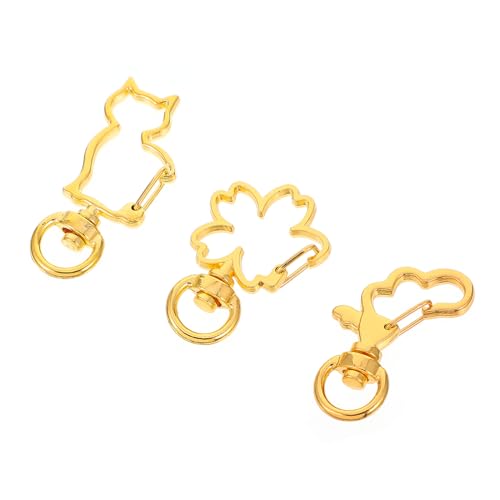 Holibanna 2 Sätze Goldene Drehbare Karabinerhaken Metall Schlüsselring Mit Schlüsselring Gemischte Stile Für Diy Schmuck Und Schlüsselanhänger Einfach Zu Bedienen Und Vielseitig 30 Stück * 2 von Holibanna