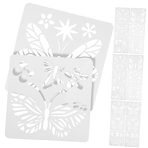 Holibanna 2 Sätze Graffiti-Vorlage Schmetterlingsschablone ausschneiden Schmetterlinge Schablonen zum Malen Schmetterlingsvorlage Halloween Wände Vorlagen zum Zeichnen Schablonenhandwerk PVC von Holibanna
