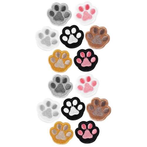 Holibanna 2 Sätze Hundepfoten Patch Jacken Pfotenflecken Selbstklebende Pfoten-nähflicken Applikationen Hüte Gestickte Pfotenabdrücke Dekorative Aufnäher Für Kleidung Polyester 7 Stücke * 2 von Holibanna