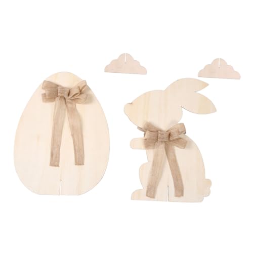 Holibanna 2 Sätze Osterdekorationen Zwerge Osterschmuck Ostern Kaninchen Osterhasen Basteln Tischdeko Zu Ostern Holz von Holibanna