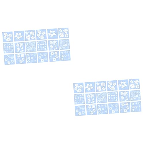 Holibanna 2 Sätze Teiliges Blumen Schablonen Set Wiederverwendbare Vorlagen Für Kunstprojekte Für Diy Scrapbooking Wandgestaltung Und Mehr 18 Stück * 2 von Holibanna