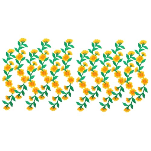 Holibanna 2 Sätze Teiliges Blumen Stickerei Aufnäher Eisen Patches Für Kleidung Schuhe Und Jeans Dekorative Applikationen Gelb 6 Stücke * 2 von Holibanna