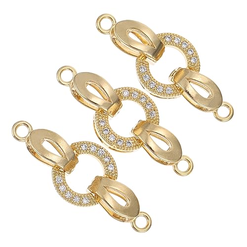 Holibanna 2 Sätze Teiliges Diy Schmuckverschluss Für Armbänder Und Handgefertigte Verbindungselemente Mit Zirkonia Beschichtung Für Schmuckherstellung Und Bastelprojekte 3 Stück * 2 von Holibanna