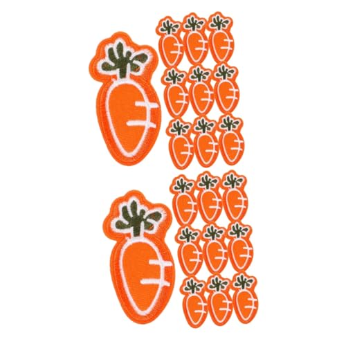 Holibanna 2 Sätze Zarte Fellflecken Karotte Applikationen Kleiderflicken Karikatur Kleidung Basteln Nähen Bestickt Gemüse Für Stoff Patch Lustig Kleine Hutflecken Vlies 10 Stück * 2 von Holibanna