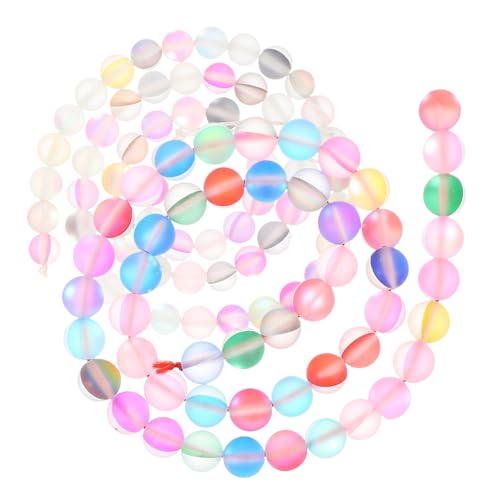 Holibanna 2 Saiten Frosted Kristallperlen Stränge Leuchtende Schmuckperlen für DIY Armbänder und Halsketten Langlebig Glatt Vielseitig für Herren und Damen zum Basteln und von Holibanna