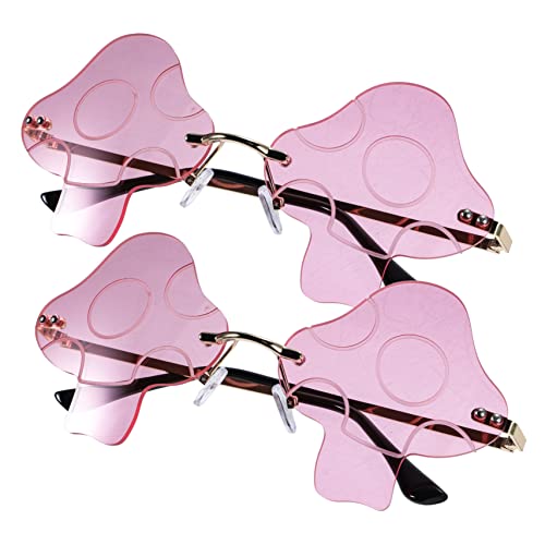 Holibanna 2 Stck. Lustige Sonnenbrille im Pilzdesign Unregelmäßige Rahmenbrille für Damen Vintage Party Zubehör Goldrahmen mit Pinken Gläsern für Feierlichkeiten Dekoration Holibanna 2 Stck. Lustige Sonnenbrille im Pilzdesign Unregelmäßige Rahmenbrille für Damen Vintage Party Zubehör Goldrahmen mit Pinken Gläsern für Feierlichkeiten Dekoration von Holibanna