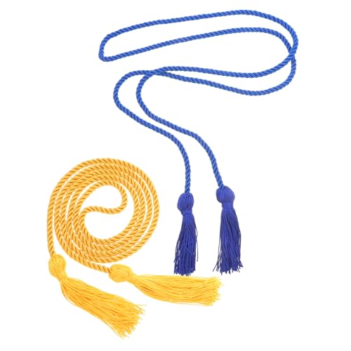 Holibanna 2 Stück Abschlusskordeln mit Quasten Blau und Gelb Dekorative Ehrenkordeln für Abschlussfeiern Langlebige Acessoires für Gestaltung und Holibanna 2 Stück Abschlusskordeln mit Quasten Blau und Gelb Dekorative Ehrenkordeln für Abschlussfeiern Langlebige Acessoires für Gestaltung und von Holibanna