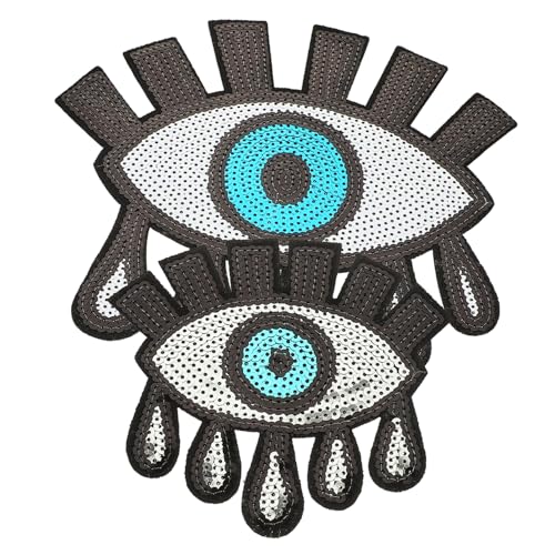 Holibanna 2 Stück Augen Patch Glitzernde Augen Bestickte Patches zum Aufnähen für Kleidung Taschen und Hüte Praktische Diy Reparatur und Dekorations Lösung Holibanna 2 Stück Augen Patch Glitzernde Augen Bestickte Patches zum Aufnähen für Kleidung Taschen und Hüte Praktische Diy Reparatur und Dekorations Lösung von Holibanna