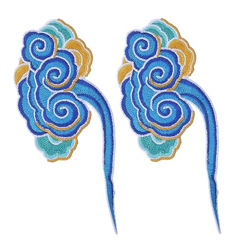 Holibanna 2 Stück Banner embroidery mitgebseltütchen jeans on beggy jeans dekoration gestickte Applikation Aufnäher nähen Patches für Heimwerker Flicken zum Nähen Polyesterfaden Colorful von Holibanna