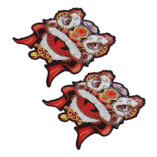 Holibanna 2 Stück Bestickte Tier Applikationen Chinesischer Stil Große Langlebige Stickerei Patches Zum Aufnähen Für Kleidung DIY Basteln Kostüm Zubehör von Holibanna