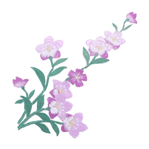Holibanna 2 Stück Blüten Design Stickerei Applikationen Bügel Patches für Diy Kleidung Taschen und Hüte für Kreative Reparaturen und Dekorationen von Holibanna