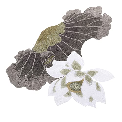 Holibanna 2 Stück Blumen Stoffaufkleber Jackenflicken Bestickte Kleidungsapplikation Nähapplikation Patch Zum Aufbügeln Applikationsflicken Kleidung Zum Aufbügeln Stickmuster von Holibanna