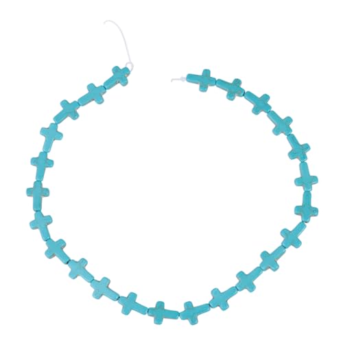 Holibanna 2 Stück DIY-Scheibe Perlen Türkis Kette Herstellung Stein-Anhänger Schmuck kreuzen Achat-Edelstein-Patch Edelsteinzubehör für die Zeit zum Selbermachen Blue Holibanna 2 Stück DIY-Scheibe Perlen Türkis Kette Herstellung Stein-Anhänger Schmuck kreuzen Achat-Edelstein-Patch Edelsteinzubehör für die Zeit zum Selbermachen Blue von Holibanna