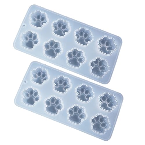 Holibanna 2 Stück Diy Katzenpfoten Gießform Teiliges Silikonform für Epoxidharz Handarbeiten Langlebig und Wiederverwendbar für Kreative Bastelprojekte und Dekorative Schmuckstücke von Holibanna