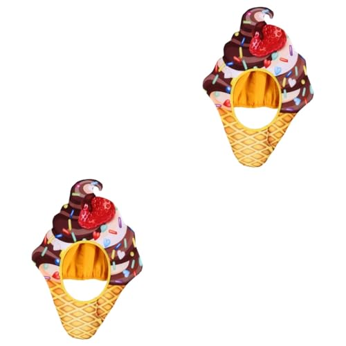 Holibanna 2 Stück Eiscreme-hut Für Erwachsene Cosplay Kopfbedeckung Dekorativer Partyhut Für Damen Und Herren von Holibanna