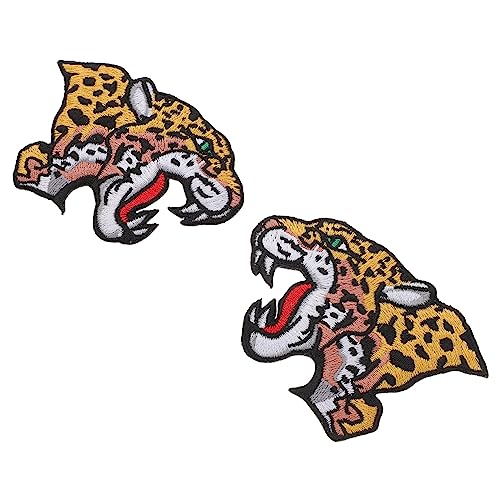 Holibanna 2 Stück Geparden Stickerei Aufnäher Roaring Cheetah Patches für Kleidung DIY Dekoration und Reparatur Langlebig und Farbenfroh für Jacken und Stoffe von Holibanna