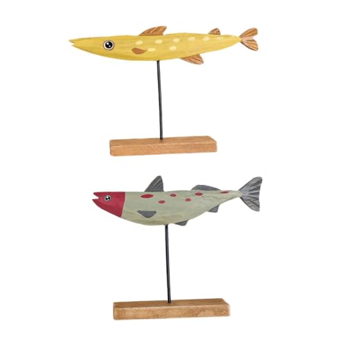 Holibanna 2 Stück Holzfigur Fisch Cartoon Stil Bunte Holzdekoration Tischornament Kinderzimmer Deko Aquarium Ornament Design Holibanna 2 Stück Holzfigur Fisch Cartoon Stil Bunte Holzdekoration Tischornament Kinderzimmer Deko Aquarium Ornament Design von Holibanna