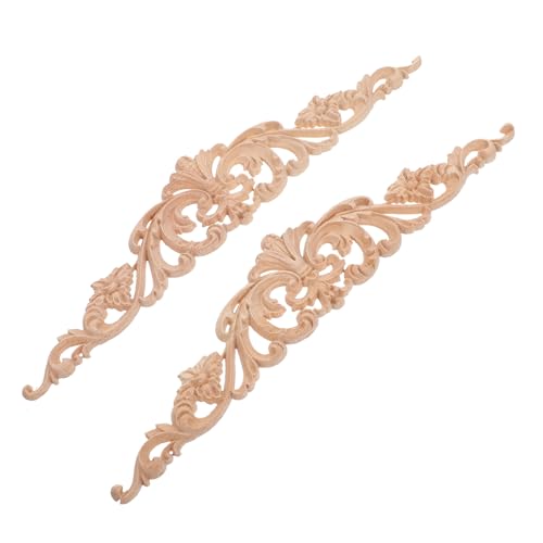 Holibanna 2 Stück Holzornamente Geschnitzte Holzapplikationen Natürliche Möbelverzierung Elegante Dekoration für Schranktüren und Wohnaccessoires Holibanna 2 Stück Holzornamente Geschnitzte Holzapplikationen Natürliche Möbelverzierung Elegante Dekoration für Schranktüren und Wohnaccessoires von Holibanna