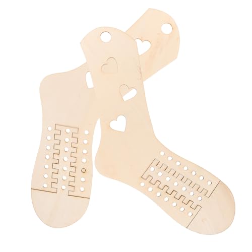 Holibanna 2 Stück Holzsockenblocker DIY Strick Häkel sockenformer aus Glattem Holz Handgefertigte Sockenspanner für Gleichmäßige Maschen Platzsparende Sockendisplay organizer für von Holibanna