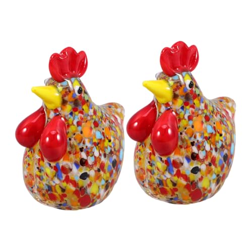 Holibanna 2 Stück Hühnerfigur Handgefertigt Filigrane Hahn Deko Kleine Tisch Statue Stabiles Design Kreative Kinderparty und Küchen Dekoration Einzigartiges Glasornament Holibanna 2 Stück Hühnerfigur Handgefertigt Filigrane Hahn Deko Kleine Tisch Statue Stabiles Design Kreative Kinderparty und Küchen Dekoration Einzigartiges Glasornament von Holibanna