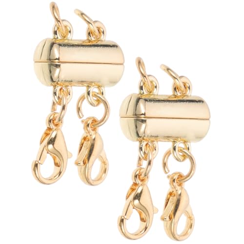 Holibanna 2 Stück Magnetischer Layered Necklace Clasp DIY Schmuckverschluss für Mehrlagige Halsketten und Armbänder Einfach zu Befestigen Feine Legierung Geeignet für Ketten und von Holibanna