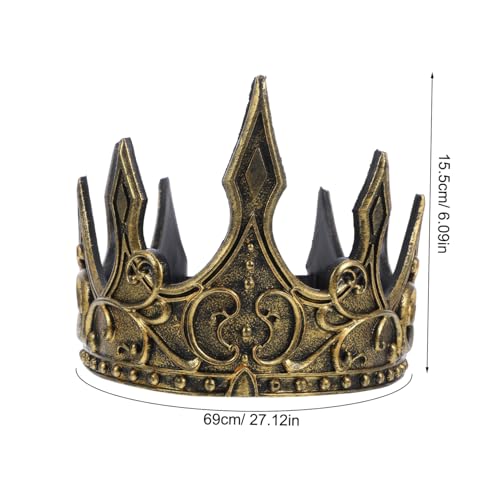 Holibanna 2 Stück Mittelalterliche Herren Krone Teiliges Retro Königskrone für Männer Cosplay Bühnenauftritt Halloween Party Diadem aus Weichem Schaumstoff Auffälliges Herren Kostümzubehör von Holibanna