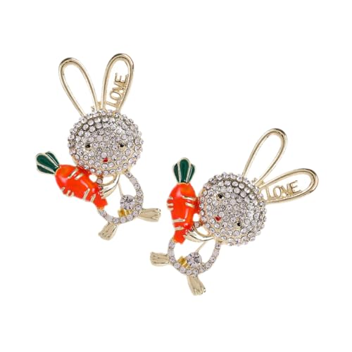 Holibanna 2 Stück Niedliche Tier Brosche mit Strass Vintage Kaninchen Anstecknadel für Frauen Karotten Kostüm Accessoires für Weihnachten Abschlussfeiern Ostern und Besondere Anlässe Holibanna 2 Stück Niedliche Tier Brosche mit Strass Vintage Kaninchen Anstecknadel für Frauen Karotten Kostüm Accessoires für Weihnachten Abschlussfeiern Ostern und Besondere Anlässe von Holibanna