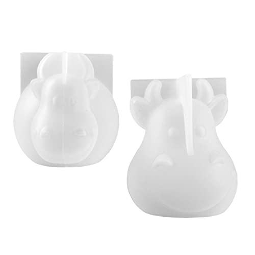 Holibanna 2 Stück Ochsensymbol Silikonform für DIY Niedliche Rindermaskottchen Gießform für Kreative Bastelarbeiten und Dekorationen Langlebig und Praktisch für Kerzen und Mehr von Holibanna