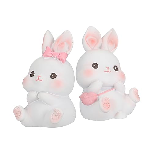 Holibanna 2 Stück Osterhase Dekoration Niedliche Hasen Figuren aus Resin für Tortenaufsatz und Tischdeko für Ostern und Festliche Anlässe Holibanna 2 Stück Osterhase Dekoration Niedliche Hasen Figuren aus Resin für Tortenaufsatz und Tischdeko für Ostern und Festliche Anlässe von Holibanna