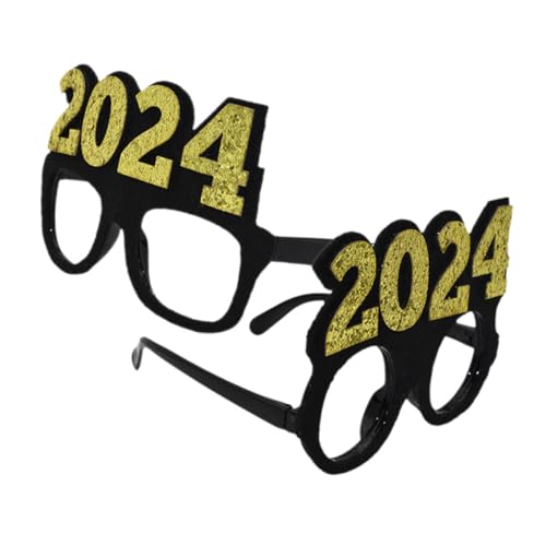 Holibanna 2 Stück Partybrillen Neujahrs Dekoration Stylische Eyewear für Silvester Karneval Fasching Wiederverwendbar Robust und Leicht von Holibanna
