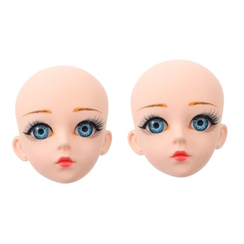 Holibanna 2 Stück Puppenkopf Aus Vinyl Nähen Materialien Für Vinylpuppen DIY Puppenkopfmaterialien DIY Gelenkpuppenkopf Geschenkpuppe DIY Kopfzubehör Kleiner Puppenmodellkopf Beige von Holibanna