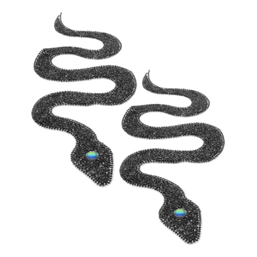 Holibanna 2 Stück Schlangen Heißdiamant Transfer Patch Pailletten Schlangen Strass Applikation Schlangen Schmuck Schlangen Abzeichen Applikation Zum Aufbügeln Schlangen Patch von Holibanna