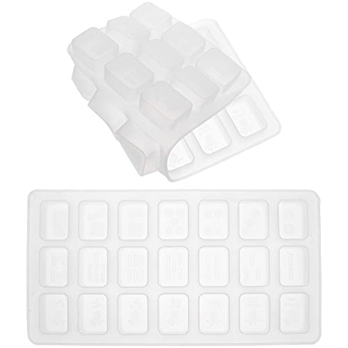 Holibanna 2 Stück Silikon Mahjong und Würfel Gießformen für Diy Projekte Epoxidharz Moulds Vielseitig Einsetzbar Wiederverwendbar und Leicht zu Reinigen Zufällige Farbe von Holibanna