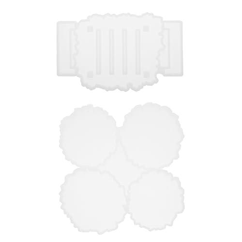 Holibanna 2 Stück Silikon Untersetzer Gießformen Diy Silikonform für Unregelmäßige Untersetzer und Ständer für Epoxidharz Projekte Kreative Bastelideen von Holibanna