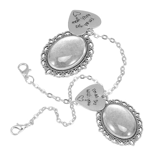 Holibanna 2 Stück Teiliges Abschlusskappen Anhänger DIY Fotoanhänger Vintage Silberfarbene Cap Dekoration Leichtes Andenken für Abschlussfeier und von Holibanna